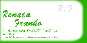 renata franko business card